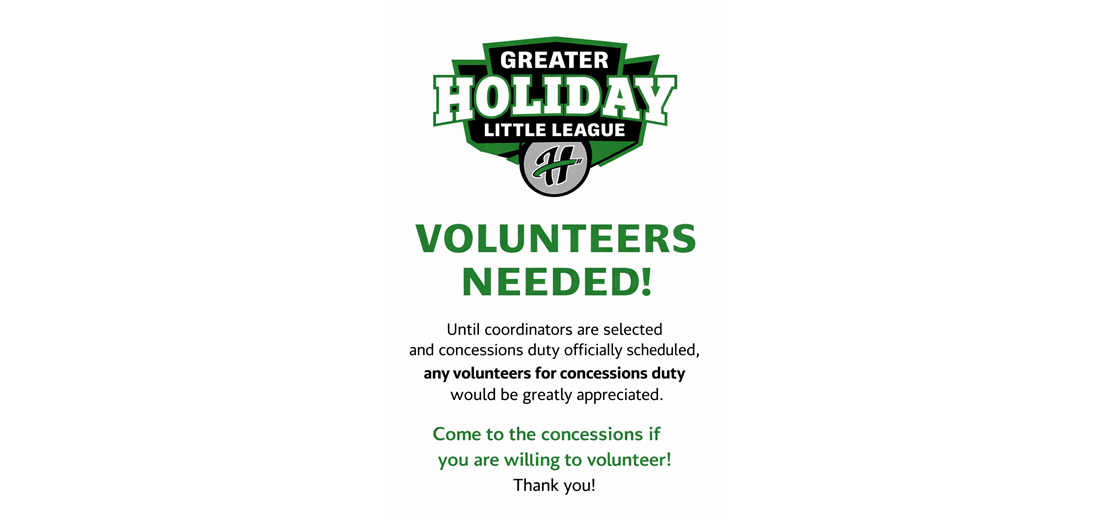 Volunteers needed!